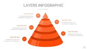 橘红色3D分层PPT信息图10