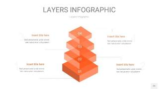 橘红色3D分层PPT信息图29