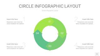 绿色圆形PPT信息图13