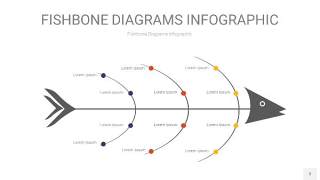 彩色鱼骨PPT信息图表3
