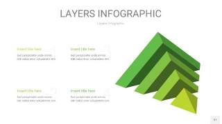 嫩绿色3D分层PPT信息图37
