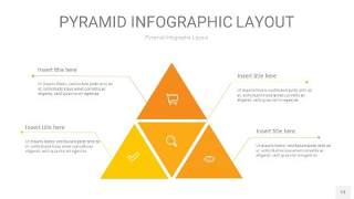 渐变黄色3D金字塔PPT信息图表13