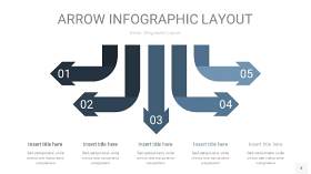 深天蓝色箭头PPT信息图表4