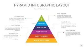彩色3D金字塔PPT信息图表20