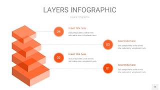 橘红色3D分层PPT信息图28