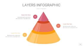 粉黄色3D分层PPT信息图11