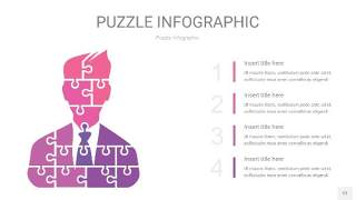 粉紫色拼图PPT图表12