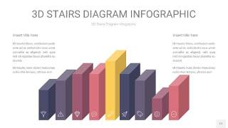 紫黄色3D阶梯PPT图表17