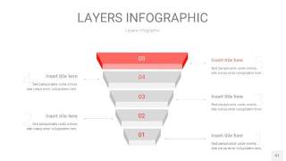 红色3D分层PPT信息图51