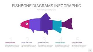 粉紫色鱼骨PPT信息图表10
