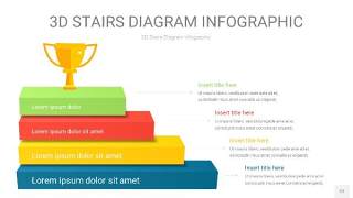 多彩3D阶梯PPT图表12