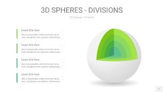 浅绿色3D球体切割PPT信息图2