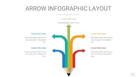 黄蓝绿箭头PPT信息图表17