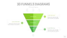 草绿色3D漏斗PPT信息图表12