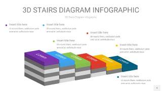 多彩3D阶梯PPT图表4
