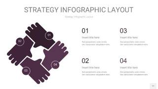 深紫色战略计划统筹PPT信息图11