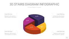 彩色3D阶梯PPT图表10
