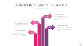 粉紫色箭头PPT信息图表3