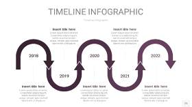 渐变紫色时间轴PPT信息图25