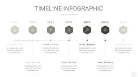 灰色时间轴PPT信息图1
