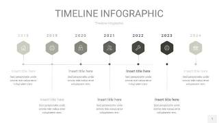 灰色时间轴PPT信息图1
