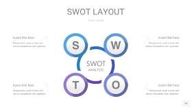 紫蓝色SWOT图表PPT18