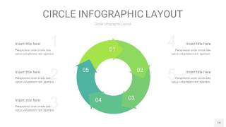 绿色圆形PPT信息图14