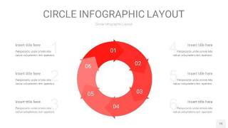 红色圆形PPT信息图15
