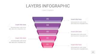 粉紫色3D分层PPT信息图49