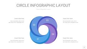 紫蓝色圆形PPT信息图6