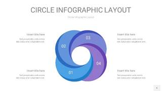 紫蓝色圆形PPT信息图6
