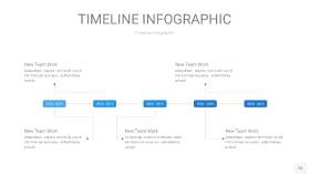 天蓝色时间轴PPT信息图16