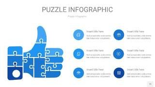 天蓝色拼图PPT图表15