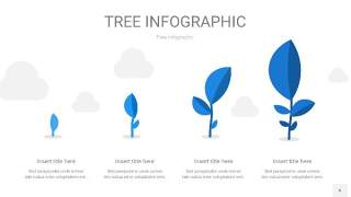 蓝色树状图PPT图表片6