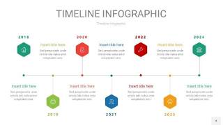 红蓝绿色时间轴PPT信息图4
