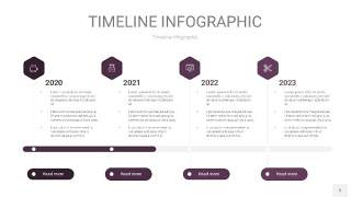 渐变紫色时间轴PPT信息图5