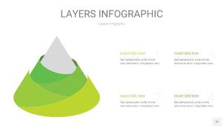 嫩绿色3D分层PPT信息图31