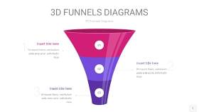 紫色3D漏斗PPT信息图表1