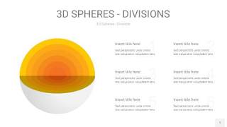 黄色3D球体切割PPT信息图1