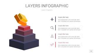 莫兰迪紫色3D分层PPT信息图14