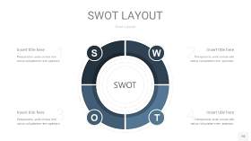莫兰迪蓝色SWOT图表PPT10