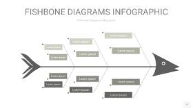 灰色鱼骨PPT信息图表4
