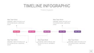 渐变粉色时间轴PPT信息图16