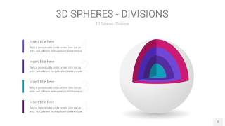 青紫色3D球体切割PPT信息图2