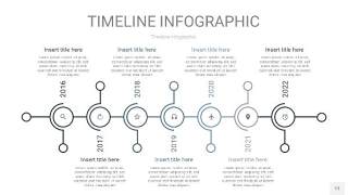 莫兰迪蓝色时间轴PPT信息图13