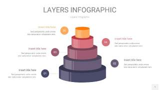 莫兰迪紫色3D分层PPT信息图1