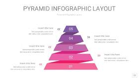 粉紫色3D金字塔PPT信息图表12