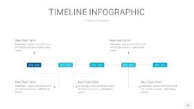 宝石蓝时间轴PPT信息图16