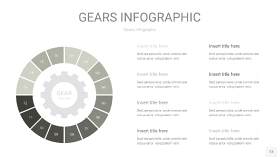 灰色齿轮PPT信息图13