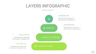 浅绿色3D分层PPT信息图47